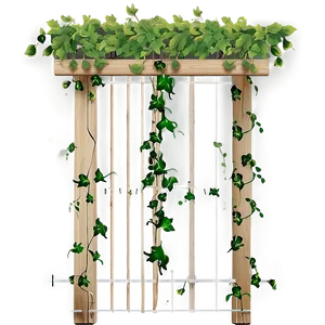 Vine Adorned Trellis Artwork PNG image