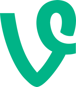 Vine App Logo Green Background PNG image