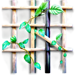 Vine Climbing Wooden Trellis PNG image