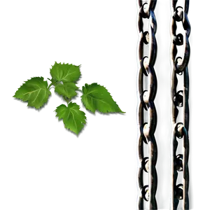 Vine Leavesand Chains Illustration PNG image