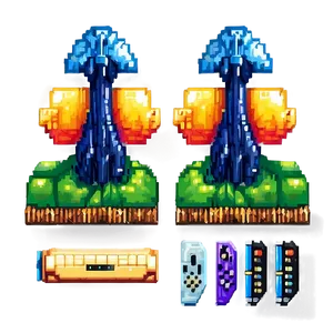 Vintage 16 Bit Game Icons PNG 68