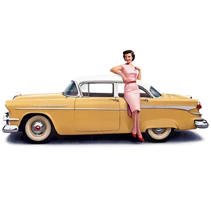 Vintage 1950s Automobile Ads PNG Rvs