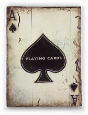 Vintage Aceof Spades Card PNG image