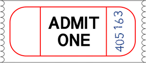 Vintage Admit One Ticket Vector PNG