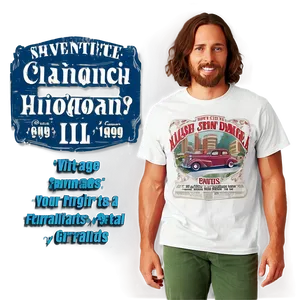 Vintage Advertisement Graphic Tee Png Wia14 PNG image