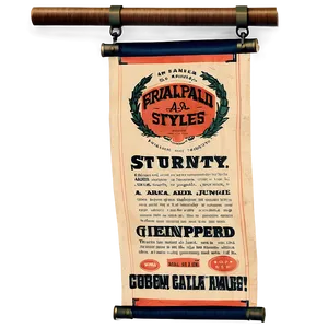 Vintage Advertisement Scroll Banner Png 36 PNG image