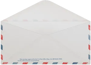 Vintage Air Mail Envelope Approved U S Post Office PNG image