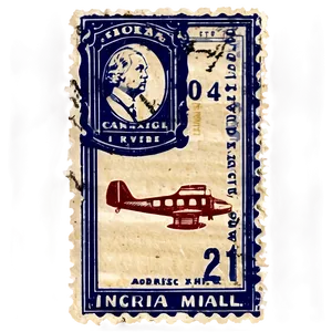 Vintage Air Mail Stamp Png 06282024 PNG image