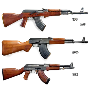Vintage Ak 47 Collection PNG Apl71 PNG