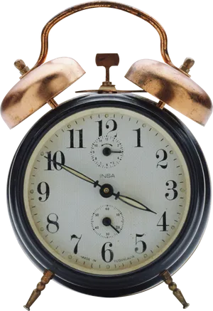 Vintage Alarm Clock Isolated