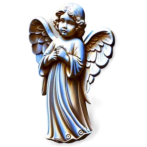 Vintage Angel Carving PNG 06202024 PNG