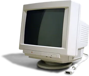 Vintage Apple C R T Monitor PNG image