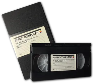 Vintage Apple Computer V H S Tape PNG image
