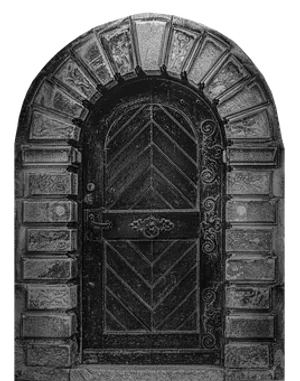 Vintage Arched Doorway PNG image