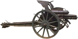 Vintage Artillery Cannon PNG image
