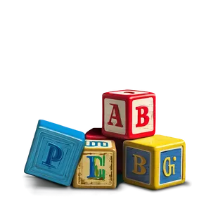 Vintage Baby Blocks Png Khq PNG image