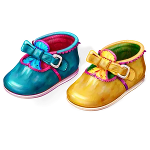 Vintage Baby Shoes PNG Amn42 PNG