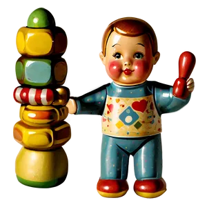 Vintage Baby Toy PNG Bwq