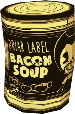 Vintage Bacon Soup Can Illustration