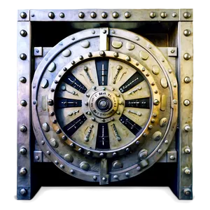 Vintage Bank Vault Door Png Fwo15 PNG image