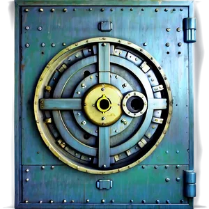 Vintage Bank Vault Door Png Sux PNG image