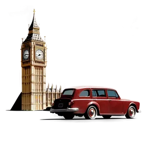 Vintage Big Ben Drawing PNG Ktg57 PNG