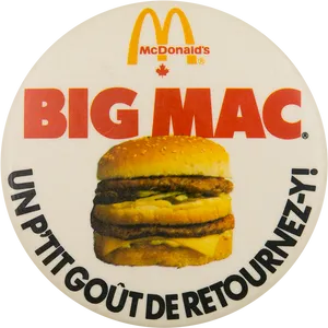 Vintage Big Mac Ad Canada PNG image