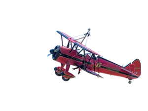 Vintage_ Biplane_ Flight PNG image