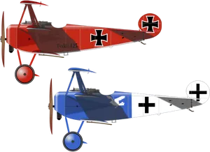 Vintage_ Biplanes_ Illustration PNG image