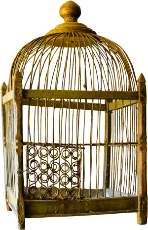 Vintage Birdcage Isolated PNG