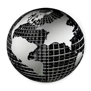 Vintage Black And White Globe Png 70 PNG image