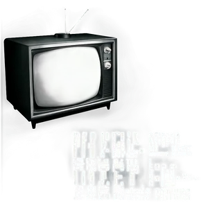 Vintage Black And White Tv PNG 05242024 PNG