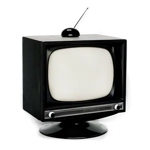 Vintage Black And White Tv PNG 05242024 PNG
