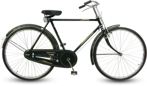 Vintage Black Bicycle PNG image