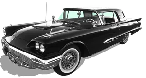 Vintage Black Cadillac Classic Car