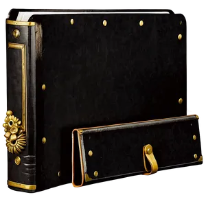 Vintage Black Folder Design PNG Wft84 PNG