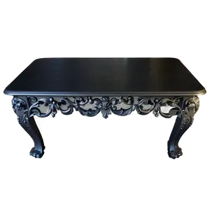 Vintage Black Table PNG Rqt