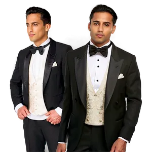Vintage Black Tie Look PNG Lma