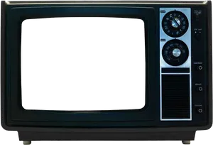 Vintage Blackand White C R T Television PNG image