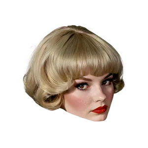Vintage Blonde Bangs PNG Ipf42