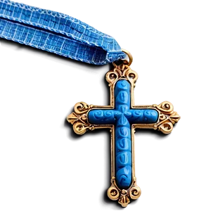 Vintage Blue Cross PNG 06292024