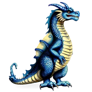 Vintage Blue Dragon Png Cwh41 PNG image