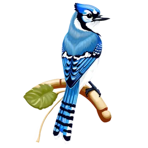 Vintage Blue Jay Illustration PNG Rbj