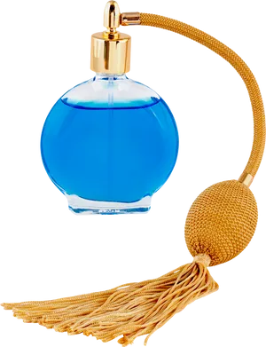 Vintage Blue Perfume Bottle PNG image