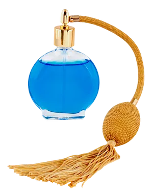 Vintage Blue Perfume Bottlewith Tassel