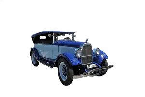 Vintage Blue Rolls Royce Convertible PNG image