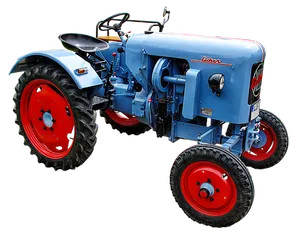 Vintage Blue Tractor PNG image