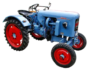 Vintage Blue Tractor PNG image