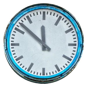 Vintage Blue Trim Wall Clock PNG image