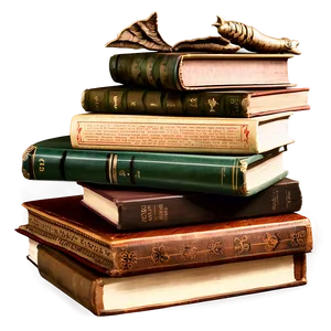 Vintage Books Pile Png Rni13 PNG image